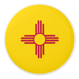 New mexico Statlig flagga Knopp