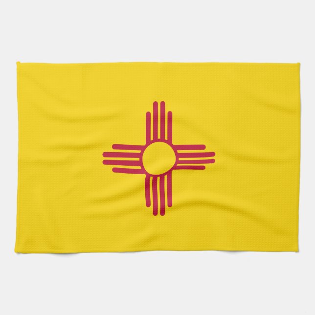 New mexico Statlig flagga Kökshandduk (Horisontell)