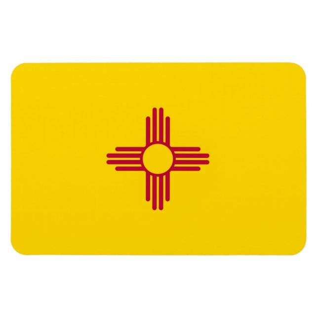 New mexico statlig flagga magnet (Horisontell)