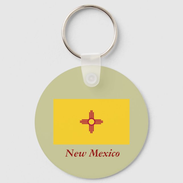 New mexico Statlig flagga Nyckelring (Framsida)