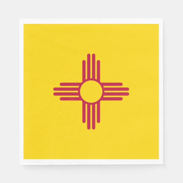 New mexico Statlig flagga Pappersservett (Framsidan)