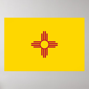 New mexico statlig flagga poster