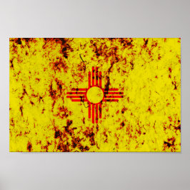 New mexico Statlig flagga Poster
