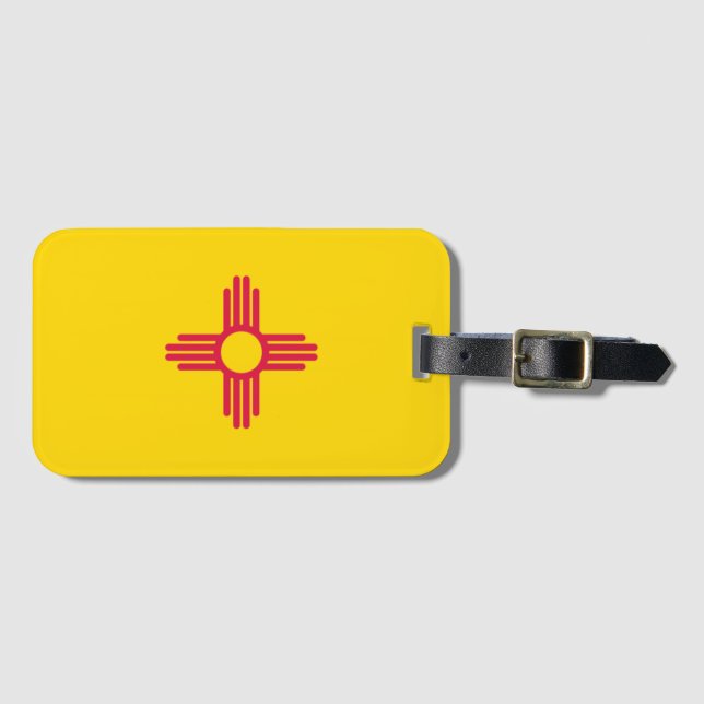 New mexico Statlig flagga-resgodssetikett Bagagebricka (Framsida horisontal)