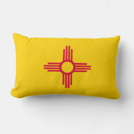 New mexico Statlig flagga Skriv ut Patriotic Lumbarkudde