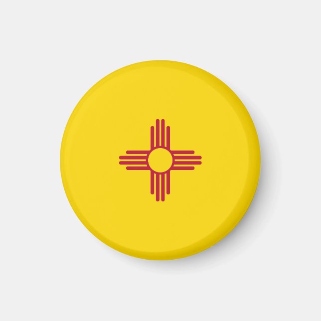 NEW MEXICO STATLIG FLAGGA USA MAGNET (Framsidan)