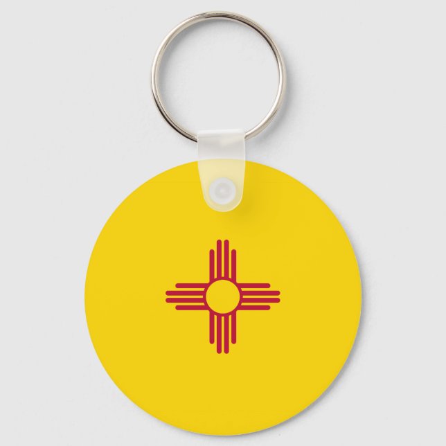 NEW MEXICO STATLIG FLAGGA USA NYCKELRING (Framsida)