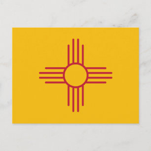 new mexico Statlig flagga Vykort