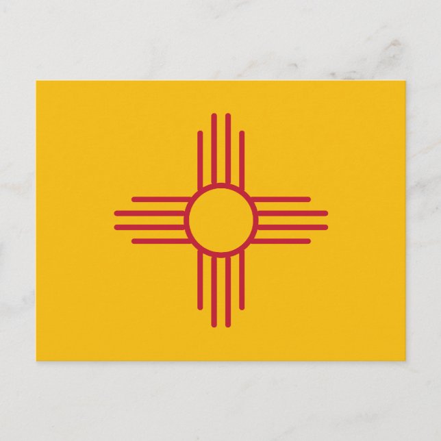new mexico Statlig flagga Vykort (Framsida)