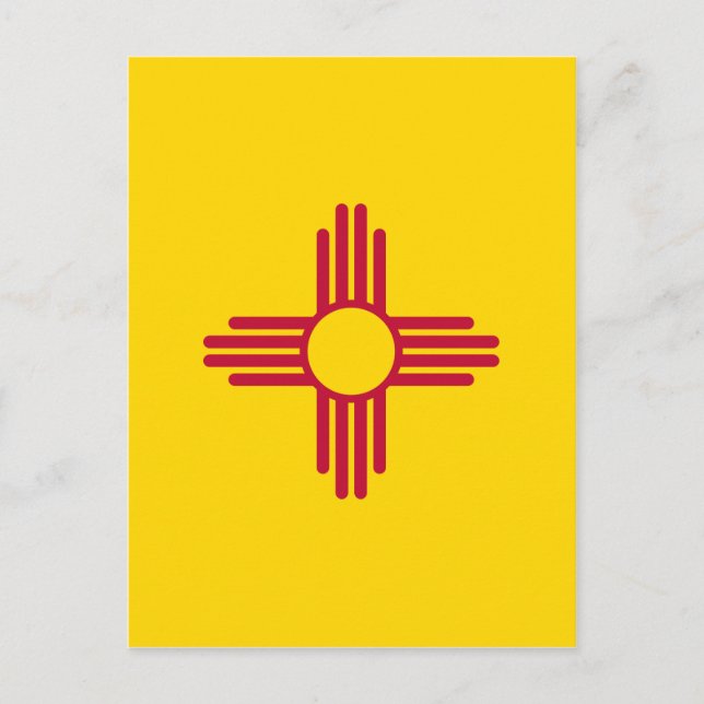 New mexico Statlig flagga Vykort (Framsida)
