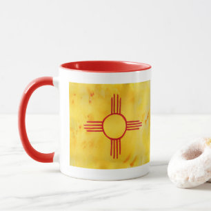 New mexico Statlig flagga Watercolor Mugg