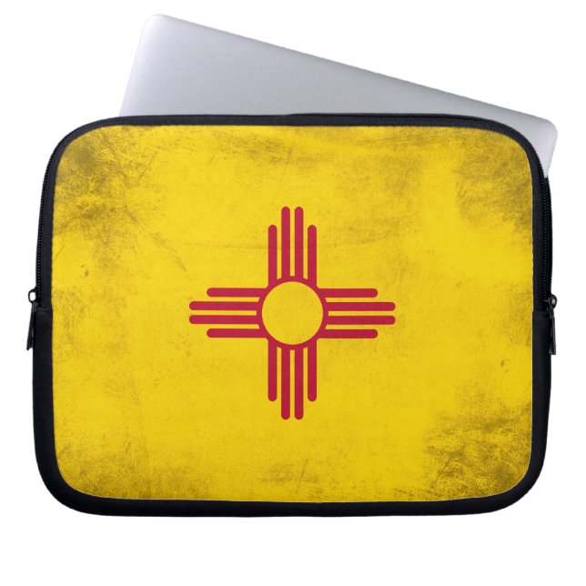 New mexico Statlig flagga-Zia Sol Laptop Fodral (Framsidan)