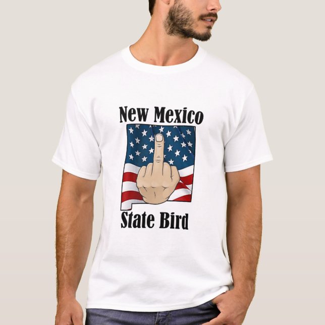 New mexico, statsägd fågel t-shirt mitten finger (Framsida)