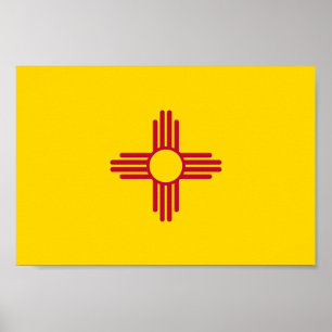 New Mexico statsflagga Poster