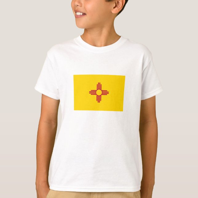 New Mexico statsflagga T Shirt (Framsida)