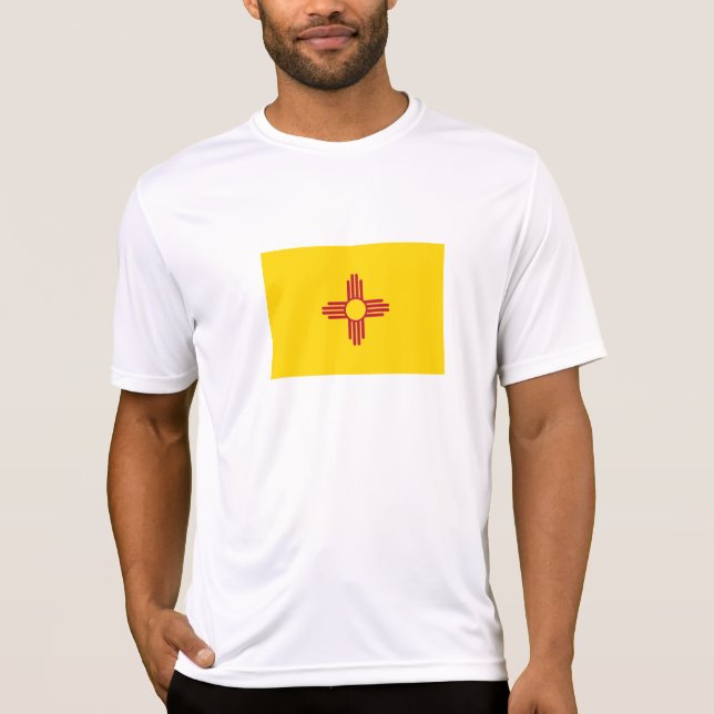 New Mexico statsflagga T Shirt (Framsida)