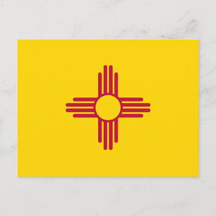 New Mexico statsflagga Vykort