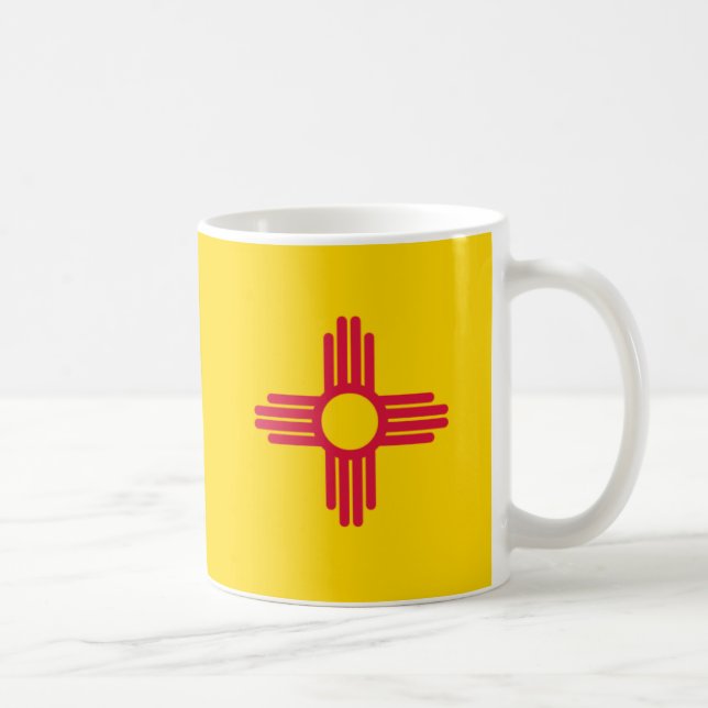 New Mexico statsflagga Zia Sun Kaffemugg (Höger)