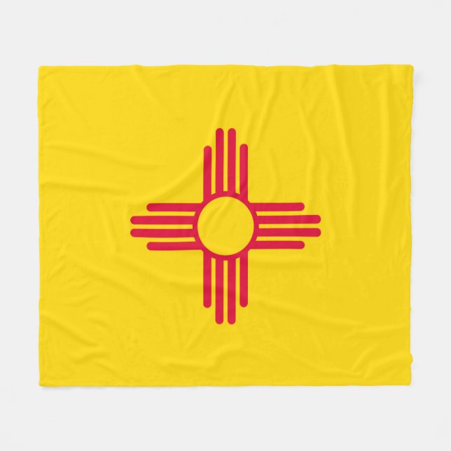 New Mexico Statsflaggdesign Fleecefilt (Framsidan (Horisontell))