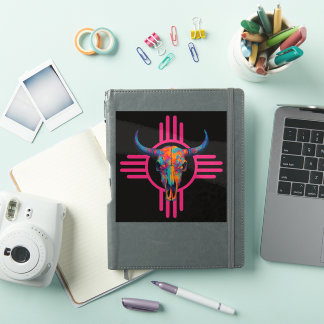 New Mexico Sun Skull Rosa Klistermärken