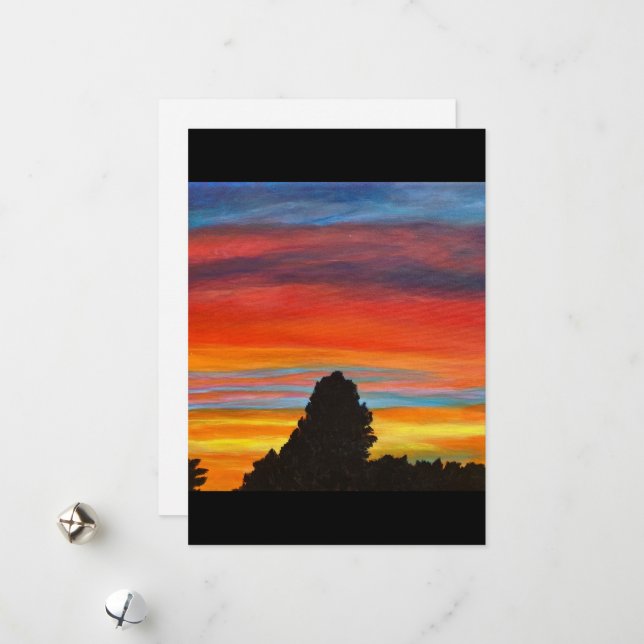 New mexico Sunset: Land Enchantment Julkort (Fram/Back In Situ)