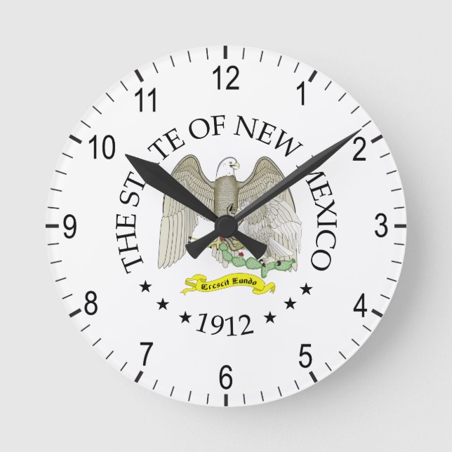 New mexico-tecken rund klocka (Framsida)
