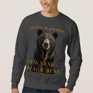 New mexico-territorialdjur Svart Färgaden Bear Lång Ärmad Tröja