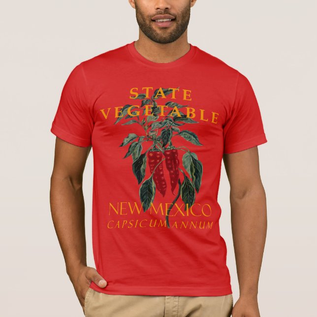 New Mexico Territory Grönsak Den Chili T Shirt (Framsida)