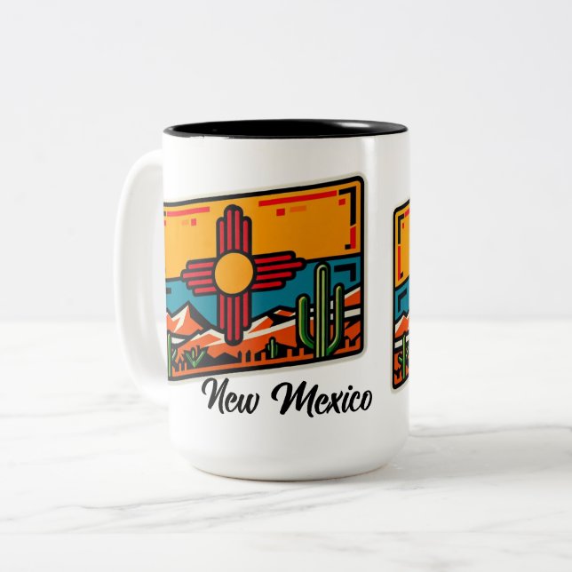 New mexico Två-Tonad mugg (Framsida vänster)