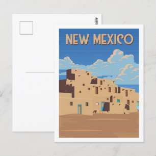 New mexico USA Berömd Travel Ställe Illustration Vykort