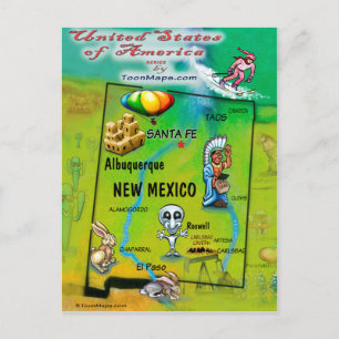 New mexico USA-kort Vykort