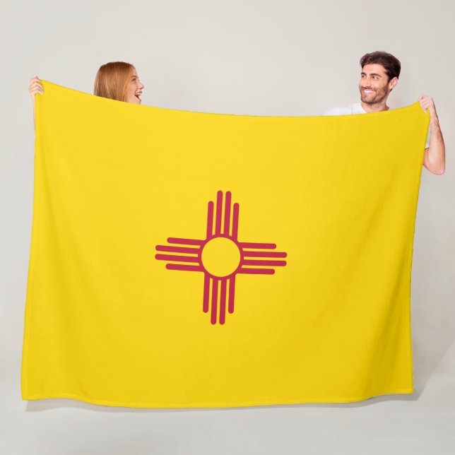 New mexico (USA:s delstat) Flagga Fleecefilt (På plats)