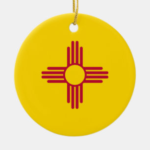 New mexico (USA:s delstat) Flagga Julgransprydnad Keramik