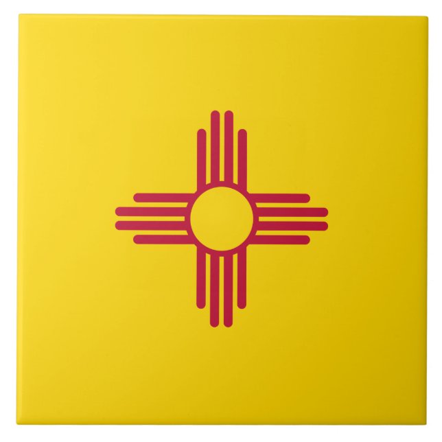 New mexico (USA:s delstat) Flagga Kakelplatta (Framsidan)