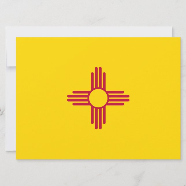 New mexico (USA:s delstat) Flagga Kort (Framsida)