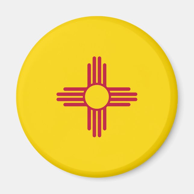 New mexico (USA:s delstat) Flagga Magnet (Framsidan)