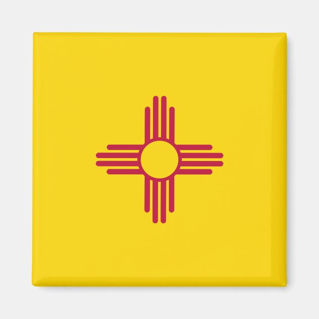 New mexico (USA:s delstat) Flagga Magnet (Framsidan)