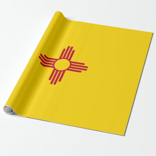 New mexico (USA:s delstat) Flagga Presentpapper (Utrullad)