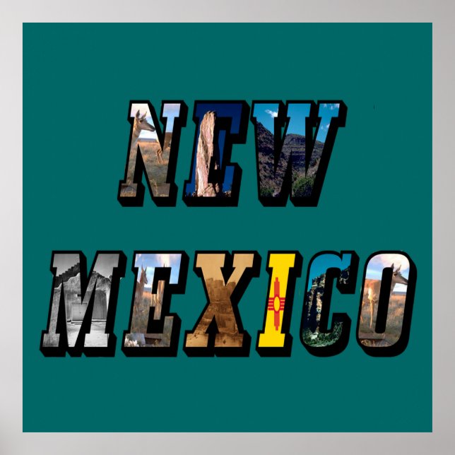 New mexico, USA Text Poster (Framsidan)
