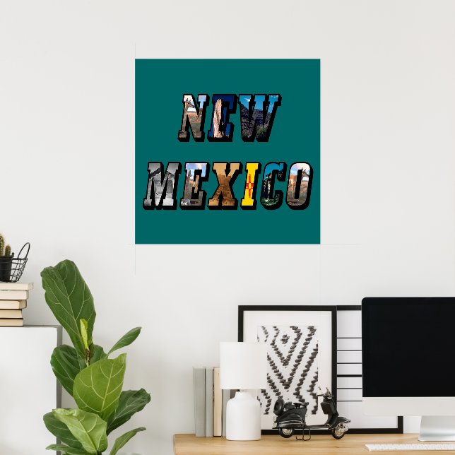 New Mexico, USA Text Poster (Hemmakontoret)