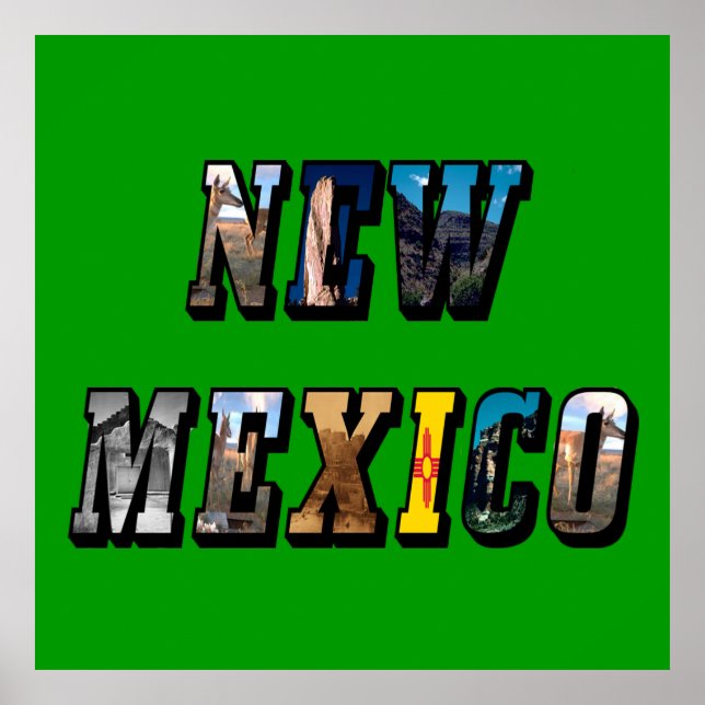 New mexico, USA Text Poster (Framsidan)