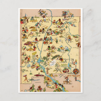New mexico Vintage Funny Karta Vykort