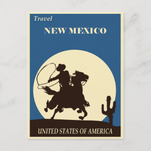 New mexico Vintage resor Poster Vykort