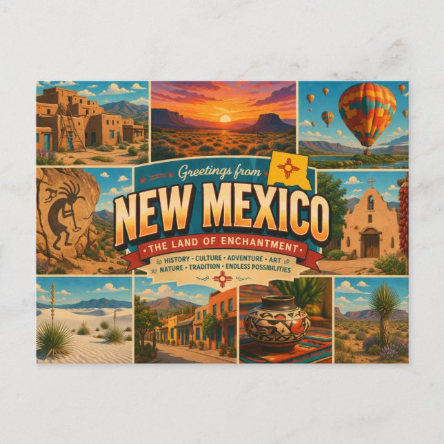 New Mexico vykort (Framsida)