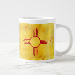 New mexico Watercolor Flagga Jumbo Mugg