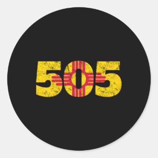 New mexico Zia 505 Flagga Runt Klistermärke