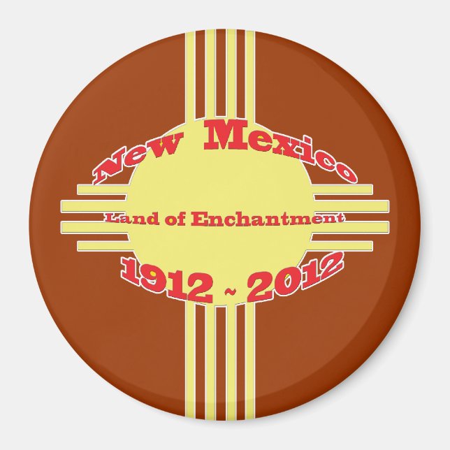 New mexico - Zia Centennial Firande Magnet (Framsidan)