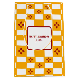 New mexico Zia Gult Red White Squares