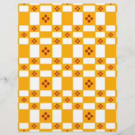 New mexico Zia Gult Red White Squares