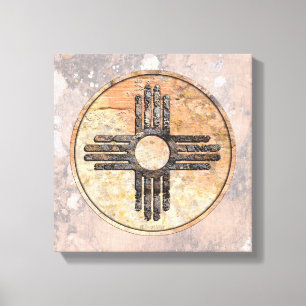 new mexico Zia Sol Symbol Canvastryck